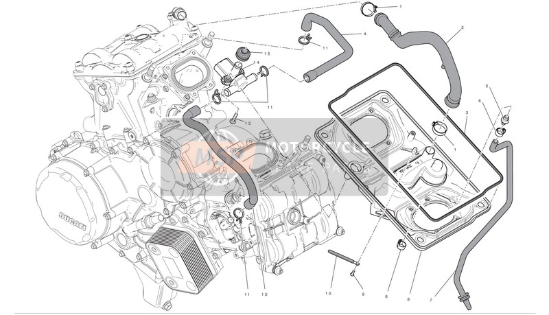 Ducati SUPERBIKE 1199 PANIGALE S TRICOLORE ABS Usa 2012 Air Intake - Oil Breather for a 2012 Ducati SUPERBIKE 1199 PANIGALE S TRICOLORE ABS Usa