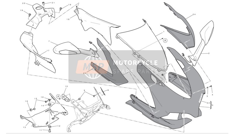 Ducati SUPERBIKE 1199 PANIGALE S Usa 2012 Carenado de faros para un 2012 Ducati SUPERBIKE 1199 PANIGALE S Usa