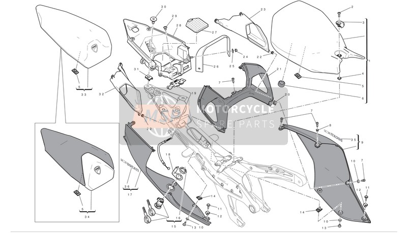 Ducati SUPERBIKE 1199 PANIGALE S Usa 2012 Siège pour un 2012 Ducati SUPERBIKE 1199 PANIGALE S Usa