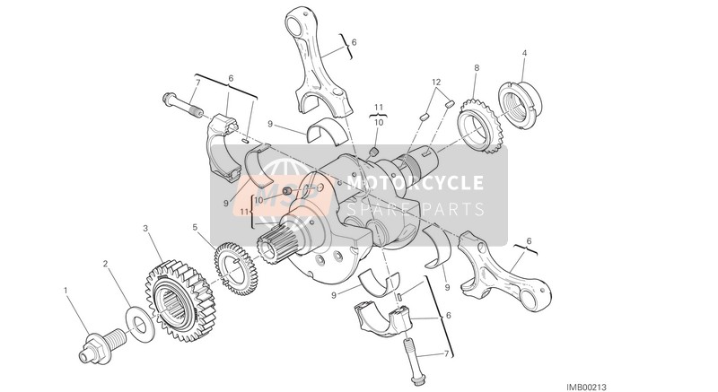Ducati SUPERBIKE 1299 ABS EU 2015 Connecting Rods for a 2015 Ducati SUPERBIKE 1299 ABS EU