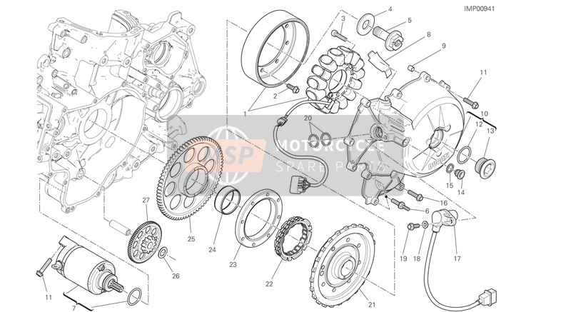 Ducati SUPERBIKE 1299 ABS EU 2016 Démarrage et allumage électriques pour un 2016 Ducati SUPERBIKE 1299 ABS EU