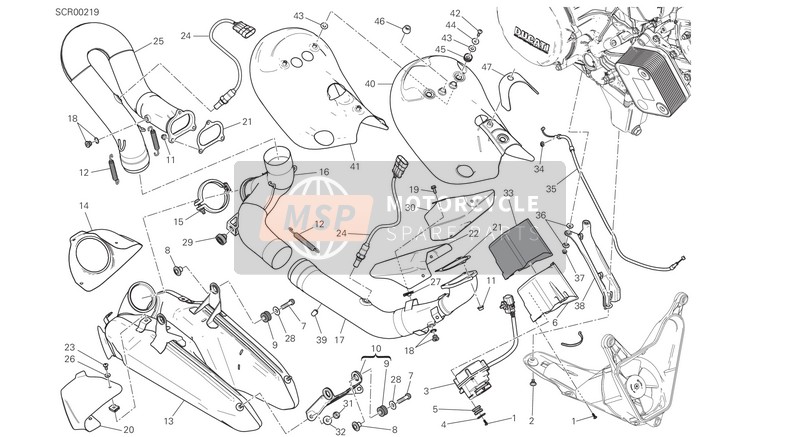 Ducati SUPERBIKE 1299 ABS USA 2015 Escape de grupo para un 2015 Ducati SUPERBIKE 1299 ABS USA