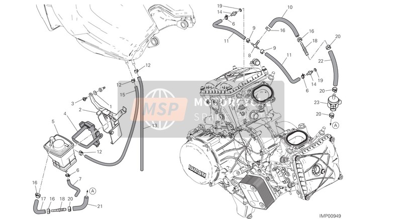 Ducati SUPERBIKE 1299 S ABS EU 2015 KANISTER FILTER für ein 2015 Ducati SUPERBIKE 1299 S ABS EU