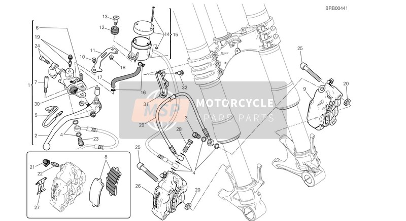 Ducati SUPERBIKE 1299 S ABS EU 2015 Freno frontal para un 2015 Ducati SUPERBIKE 1299 S ABS EU