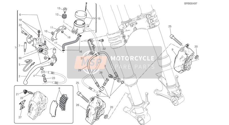 Ducati SUPERBIKE 1299R FINAL EDITION USA 2018 Freno anteriore per un 2018 Ducati SUPERBIKE 1299R FINAL EDITION USA