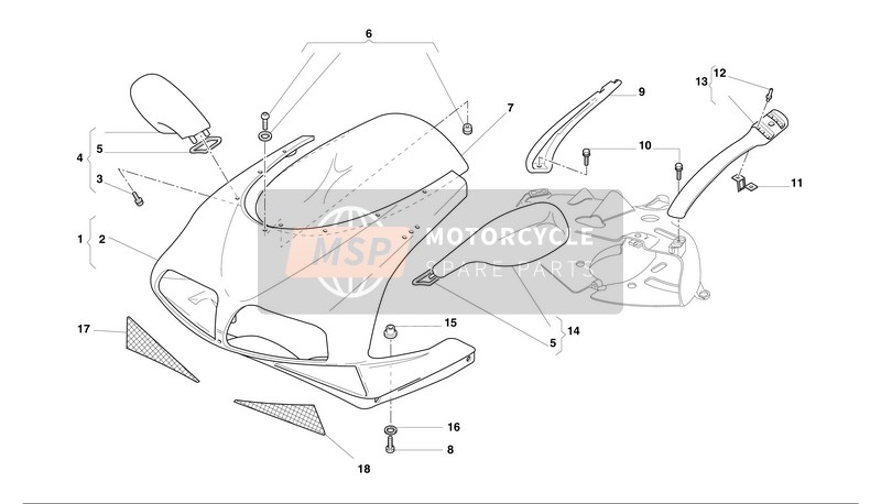 69926171A, Kit Prot. Presa Aria Sx/dx Cupolino, Ducati, 2