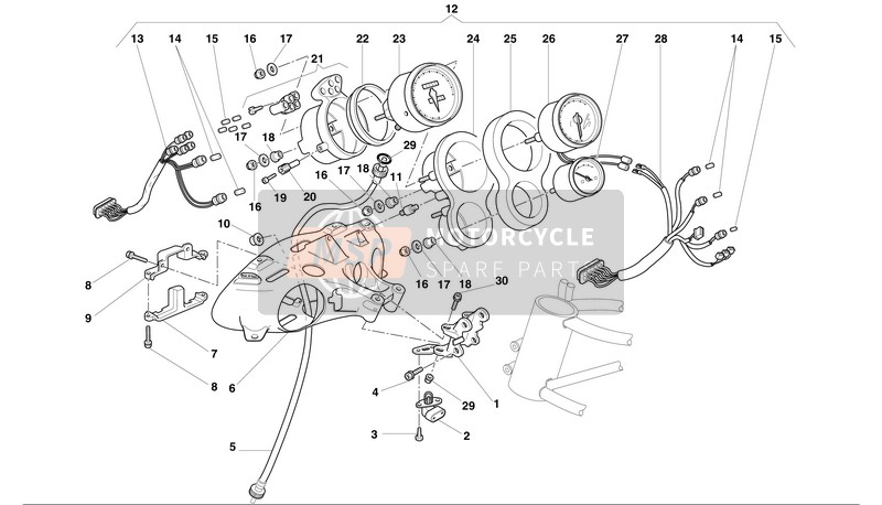 40020151B, Complete Instrument Panel, Ducati, 0