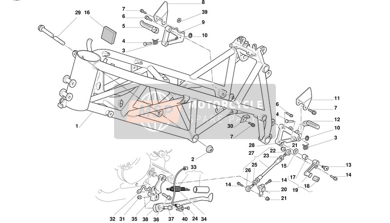 Ducati SUPERBIKE 748 Eu 2001 Cadre pour un 2001 Ducati SUPERBIKE 748 Eu