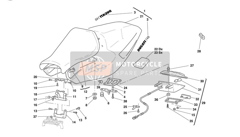 48320192FA, Queue De Carenage, Ducati, 0