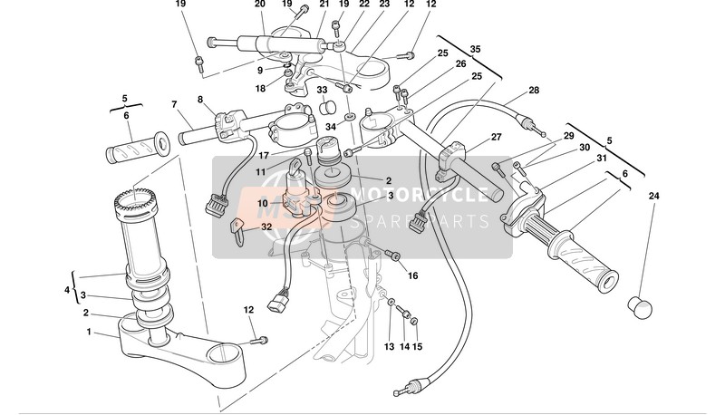 34220271A, Steering Crown With Pin, Ducati, 0