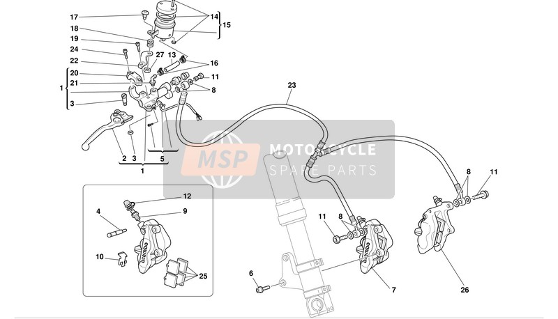 61340301A, Front Brake Pads Set, Ducati, 2