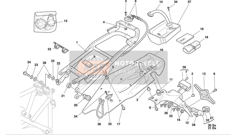 48610381A, Waermeschutzpaneel, Ducati, 0