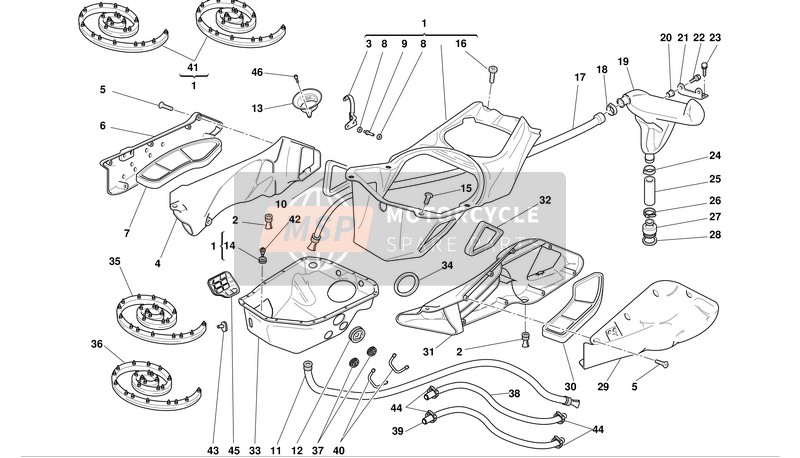 69923771A, RH-LH Air Box Kit, Ducati, 2