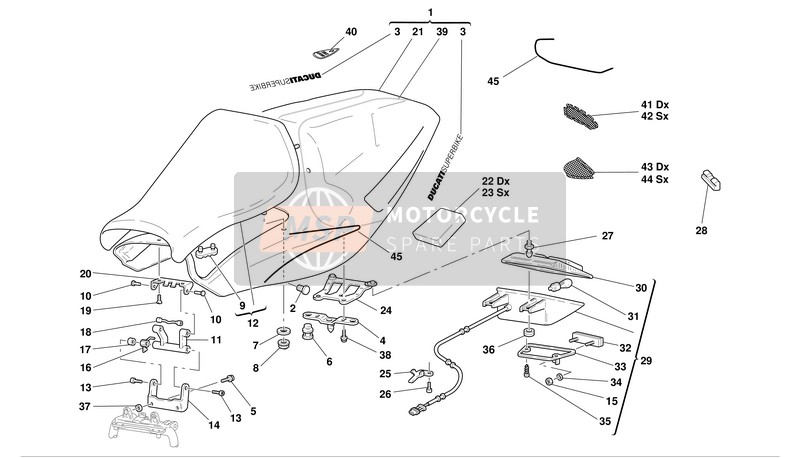 43711151AA, Decalcomanie Or, Ducati, 1