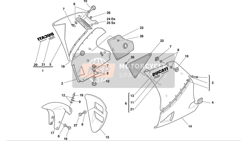 48610571A, Panel, Kant Lh, Ducati, 2