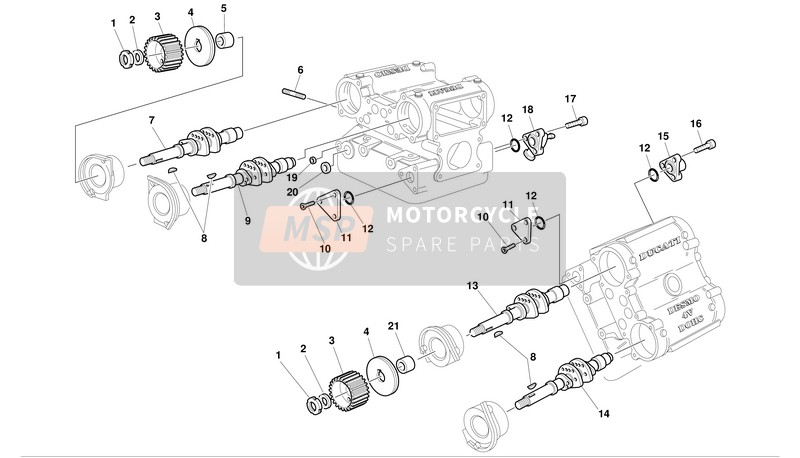 Ducati SUPERBIKE 748R Usa 2002 Hoofd voor een 2002 Ducati SUPERBIKE 748R Usa