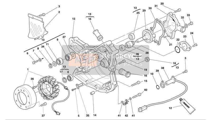 Ducati SUPERBIKE 748S Usa 2002 Wasserpumpe - Generatorabdeckung für ein 2002 Ducati SUPERBIKE 748S Usa