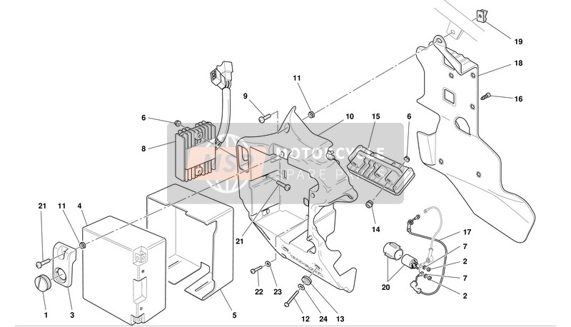 82914191A, Batteriehalter, Ducati, 0