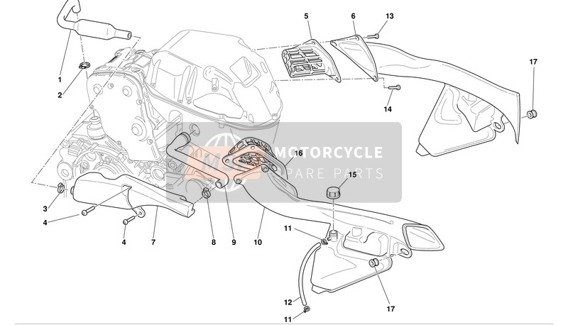 42620161A, Left Air Filter, Ducati, 2