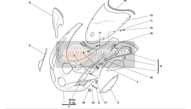 52320091AA, Mirror, Right Red, Ducati, 0