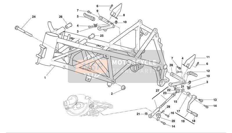 Ducati SUPERBIKE 749 BIP-MON Usa 2003 Frame voor een 2003 Ducati SUPERBIKE 749 BIP-MON Usa