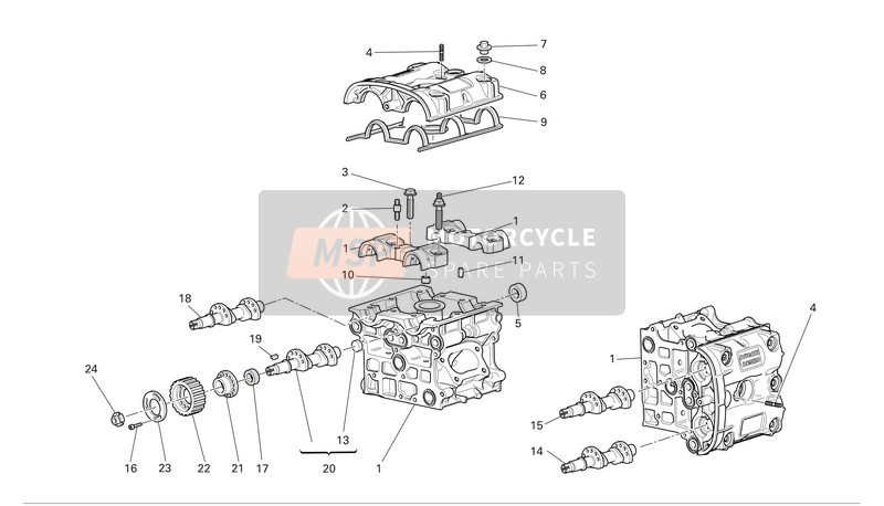 Ducati SUPERBIKE 749DARK Usa 2005 Cabeza para un 2005 Ducati SUPERBIKE 749DARK Usa