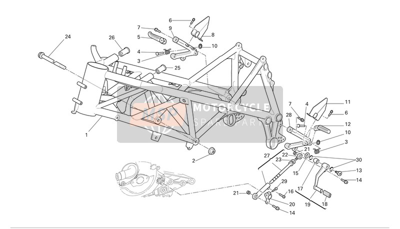 Ducati SUPERBIKE 749DARK Usa 2006 Frame voor een 2006 Ducati SUPERBIKE 749DARK Usa