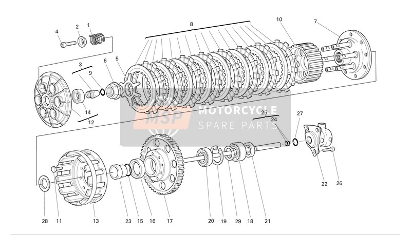 Ducati SUPERBIKE 749R Eu 2006 Embrayage pour un 2006 Ducati SUPERBIKE 749R Eu