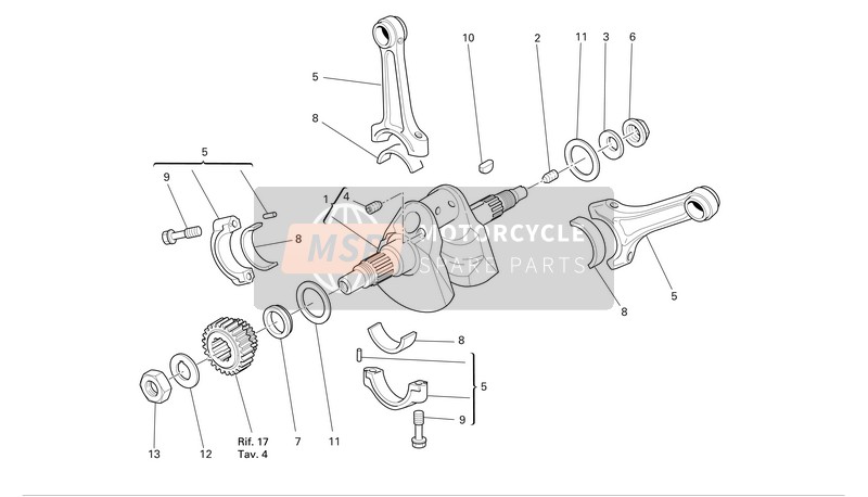 Ducati SUPERBIKE 749R Eu 2006 Bielle per un 2006 Ducati SUPERBIKE 749R Eu