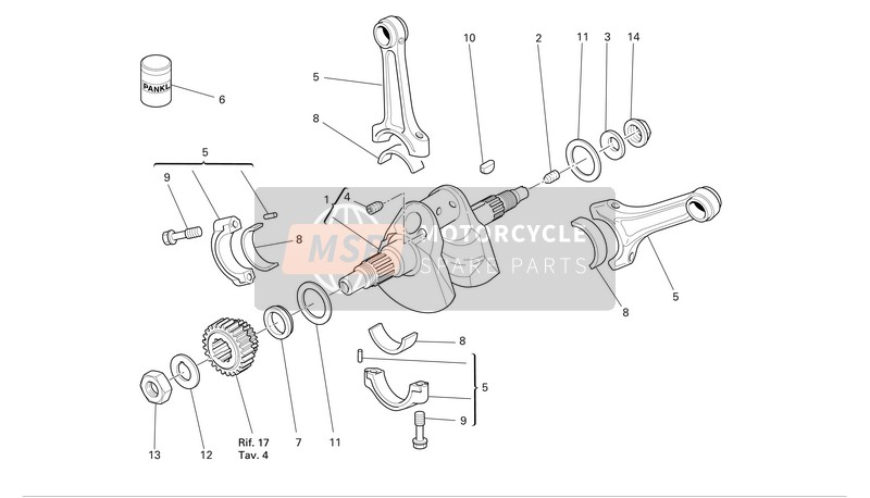 Ducati SUPERBIKE 749R MON Eu 2004 Connecting Rods for a 2004 Ducati SUPERBIKE 749R MON Eu