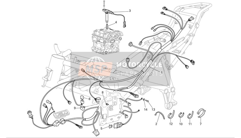 Ducati SUPERBIKE 749R MON Eu 2004 KRAFTSTOFFEINSPRITZDÜSE für ein 2004 Ducati SUPERBIKE 749R MON Eu