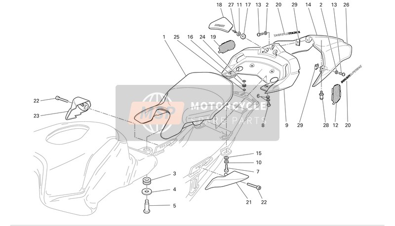 Ducati SUPERBIKE 749R MON Eu 2004 Posto A Sedere per un 2004 Ducati SUPERBIKE 749R MON Eu