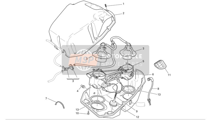 Ducati SUPERBIKE 749R Usa 2005 Corpo farfallato per un 2005 Ducati SUPERBIKE 749R Usa