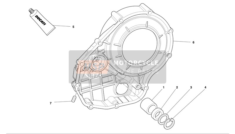 Ducati SUPERBIKE 749S BIP-MON Eu 2003 Couvercle d'embrayage 1 pour un 2003 Ducati SUPERBIKE 749S BIP-MON Eu