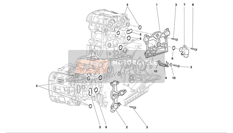 Ducati SUPERBIKE 749S BIP-MON Eu 2003 Kopfbedeckungen für ein 2003 Ducati SUPERBIKE 749S BIP-MON Eu