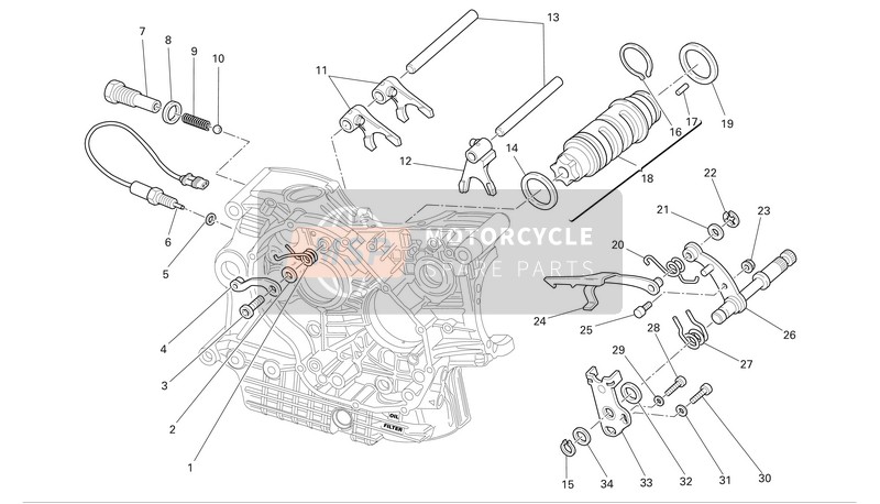 Ducati SUPERBIKE 749S Eu 2005 Gear Change for a 2005 Ducati SUPERBIKE 749S Eu