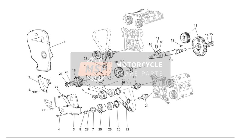 24510621A, Aeusserer Mittlerer Deckel Schwarz, Ducati, 0