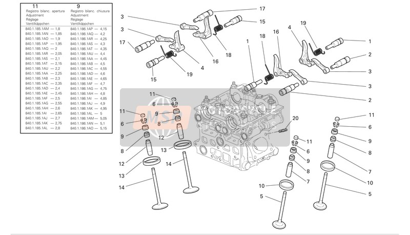 30410541AC, Seat, Uitlaatklep +0.06, Ducati, 0