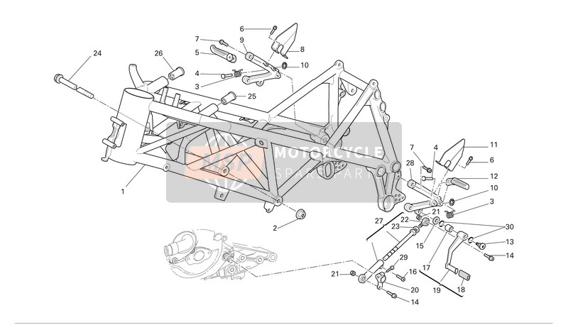 Ducati SUPERBIKE 749S Usa 2005 Frame for a 2005 Ducati SUPERBIKE 749S Usa