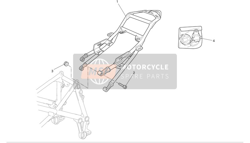 Ducati SUPERBIKE 749S Usa 2005 Rear Frame(mon) for a 2005 Ducati SUPERBIKE 749S Usa