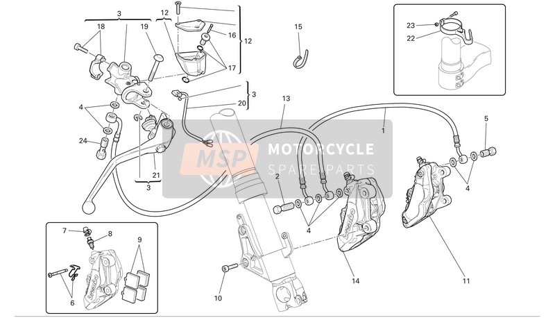 Ducati SUPERBIKE 749S Usa 2006 Freno Hidráulico Delantero para un 2006 Ducati SUPERBIKE 749S Usa