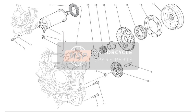 Ducati SUPERBIKE 848 EVO EU 2012 Encendido y arranque eléctricos para un 2012 Ducati SUPERBIKE 848 EVO EU