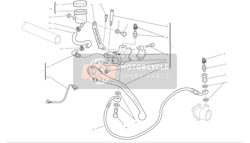 Ducati SUPERBIKE 848 EVO Usa 2011 Commande d'embrayage pour un 2011 Ducati SUPERBIKE 848 EVO Usa