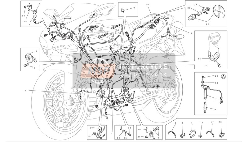 Ducati SUPERBIKE 848 EVO Usa 2011 Electrical System for a 2011 Ducati SUPERBIKE 848 EVO Usa