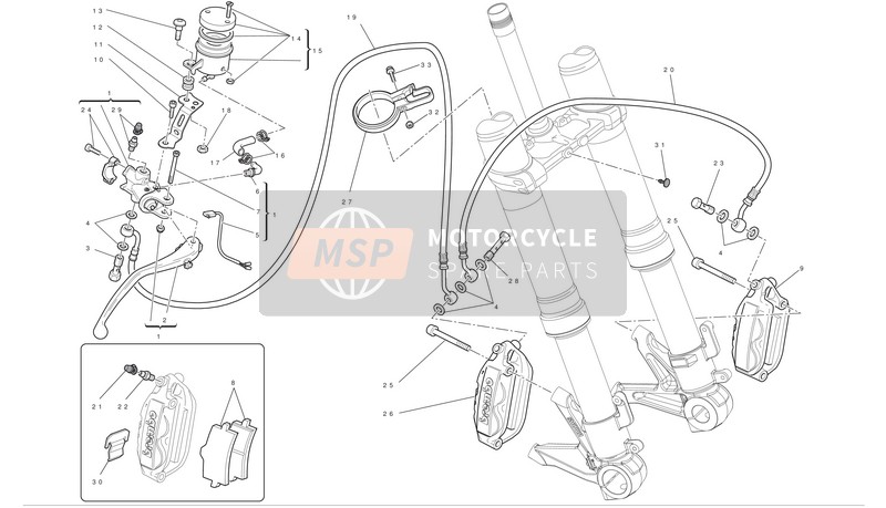 Ducati SUPERBIKE 848 EVO Usa 2011 Bremse vorne für ein 2011 Ducati SUPERBIKE 848 EVO Usa