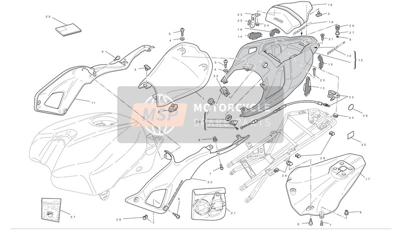 Ducati SUPERBIKE 848 EVO Usa 2012 Siège pour un 2012 Ducati SUPERBIKE 848 EVO Usa