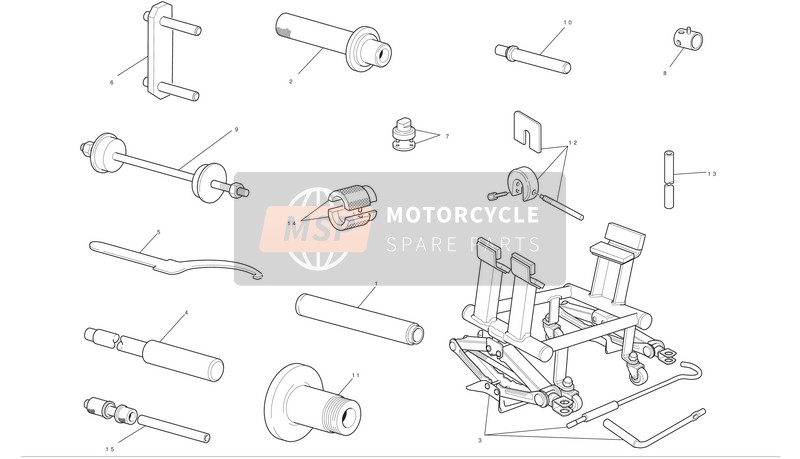 Ducati SUPERBIKE 848 EVO Usa 2012 Workshop Service Tools for a 2012 Ducati SUPERBIKE 848 EVO Usa