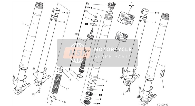 52910141B, Reflector, Adhesive Amber, Ducati, 2