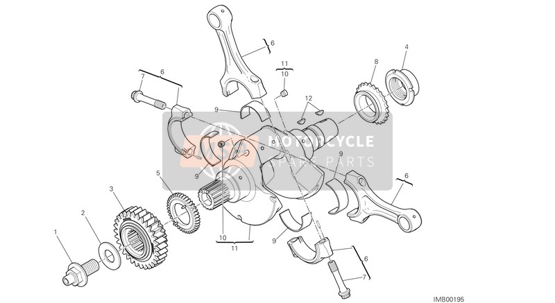 Ducati SUPERBIKE 899 USA 2014 Connecting Rods for a 2014 Ducati SUPERBIKE 899 USA