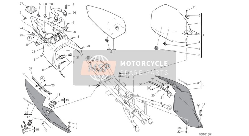 Ducati SUPERBIKE 959 PANIGALE ABS USA 2017 Seat for a 2017 Ducati SUPERBIKE 959 PANIGALE ABS USA